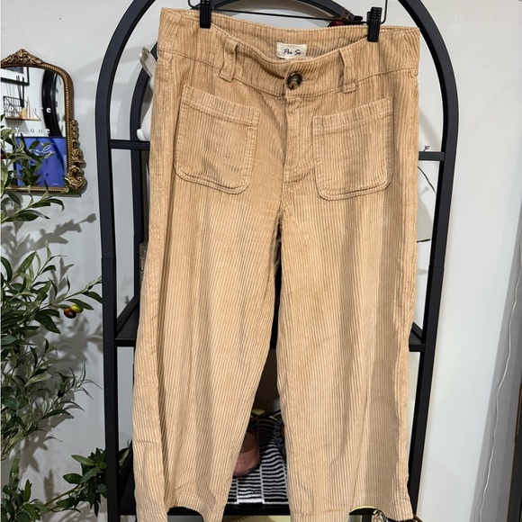 Per Se Tan Corduroy Cropped Pants size 8 - Picture 4 of 11
